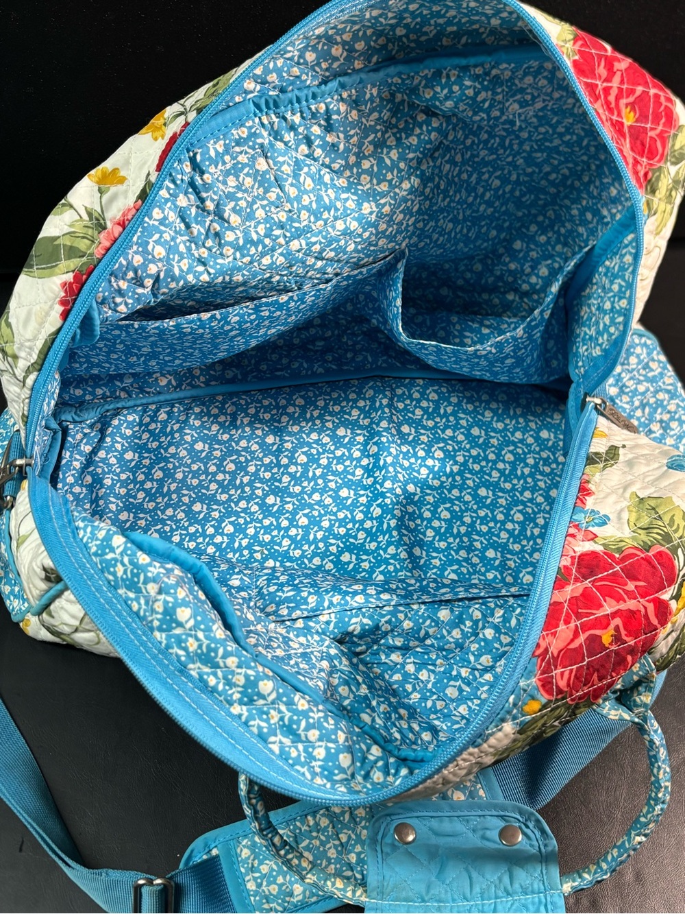 The Pioneer Woman Sweet Rose Weekender Floral Quilted Carry On Travel Bag - Picture 6 of 8